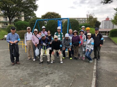 朝一番に一次避難場所のふぐ公園に集合